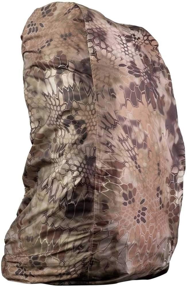 Kryptek Hunt Pack Cover in Highlander camo pattern on a backpack
