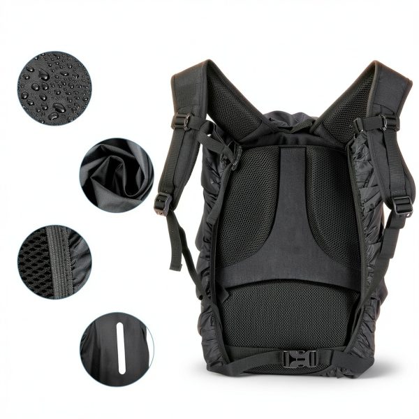 Aysatogc Backpack Rain Cover Waterproof Polyester Reflective-2