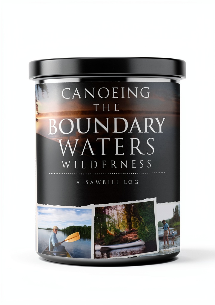 Minnesota Canoeing Travel Guide Kindle ebook open on tablet next to folded map and compass