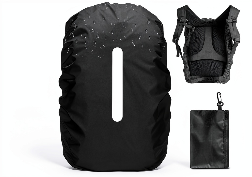 Aysatogc backpack rain cover in use during a rainy hike